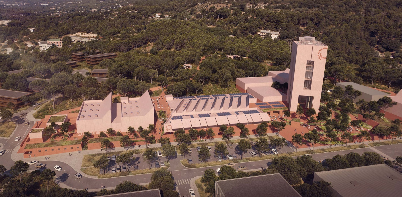 Vue aérienne 3D du bâtiment Chargekeeper
