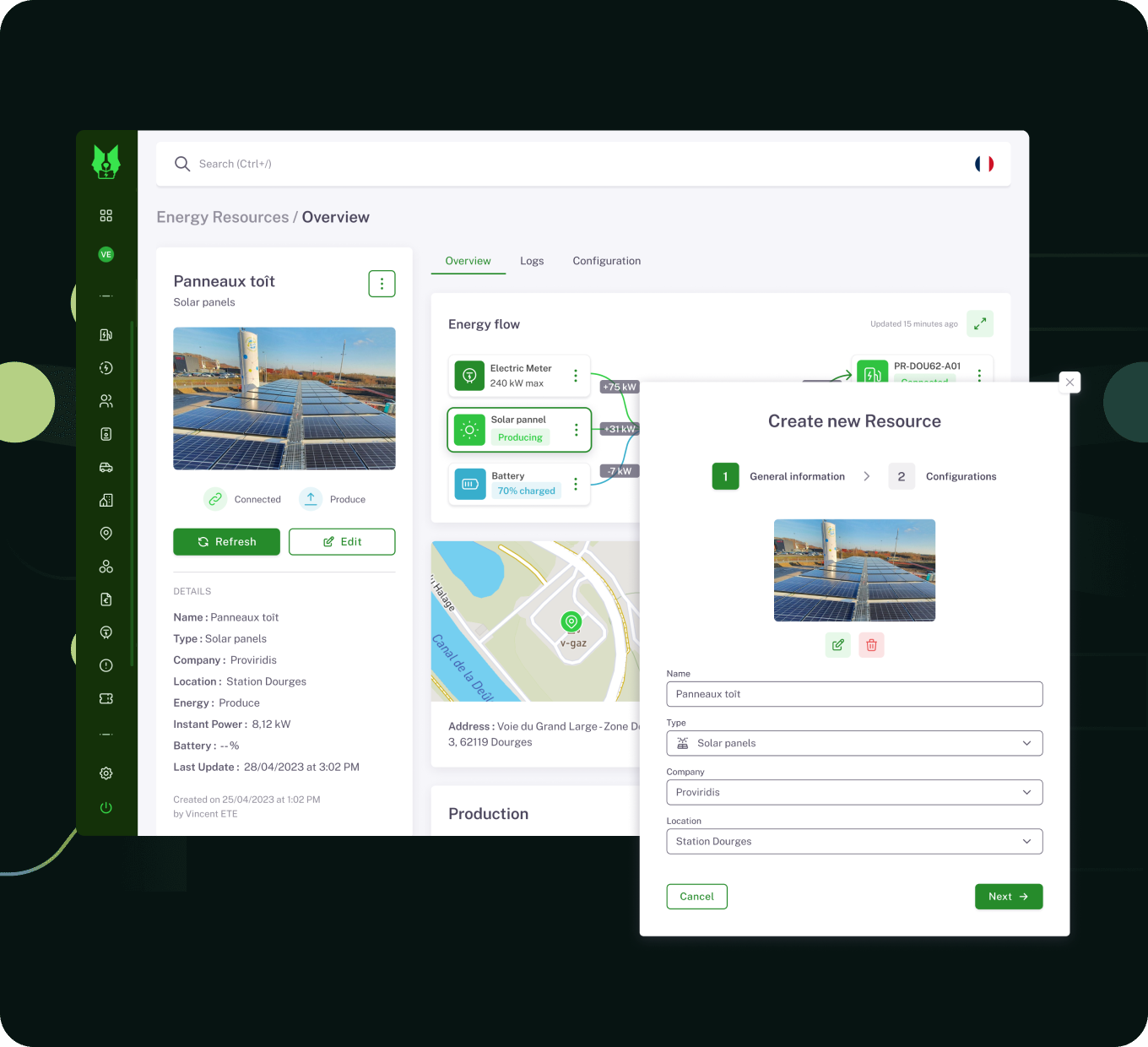 Plateforme de gestion de l'énergie